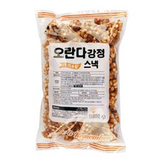 에코푸드 오란다강정스낵 1.1kg 대용량 업소용 벌크 과자 간식 스낵 문방구간식 옛날과자, 1개