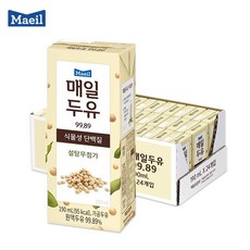 매일두유 190mlx24팩(1box)/5종 택1 (99.89 오리지널 초콜릿 검은콩 고단백), 1box, 190ml, 24개