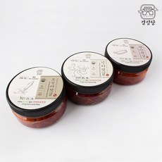 경성당 젓갈 3종세트(국내산오징어 낙지 명란) 180g x 3개 저염 젓갈 HACCP