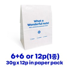 이베넛 피칸 호두정과 강정 소포장 30g 12팩 360g 페이퍼팩, 피칸6+호두6(360g)페이퍼팩, 12개